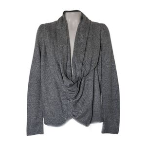 Rare! Talbots Gray Cowl Neck Wrap Sweater Boho Unique Going Out